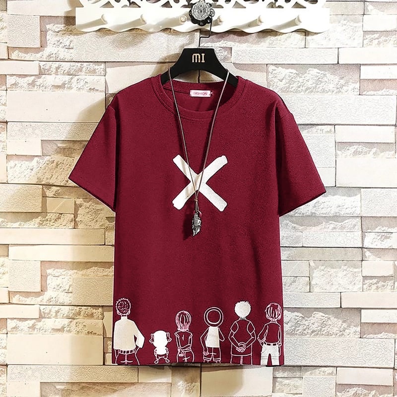 BAJU KAOS T SHIRT DISTRO PRIA ATASAN LENGAN PENDEK FASHION MOTIF X KEKINIAN