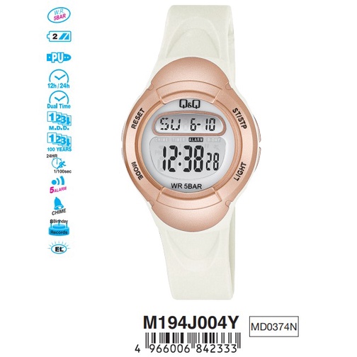 SALE Jam Tangan Wanita Casual Sporty Rubber Digital Original Q&amp;Q QNQ QQ M194 M194J Series