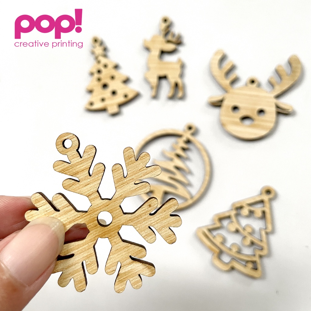 

Hiasan Natal Gantungan Kayu Hang Tag Merry Christmas Ornament Label Fancy Plywood Parcel Kado Craft