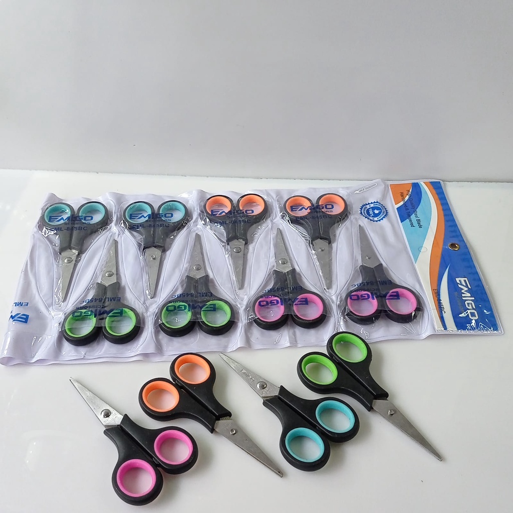 

12pcs Gunting Emigo Kecil EML-845BC Kemasan Renceng Grosir
