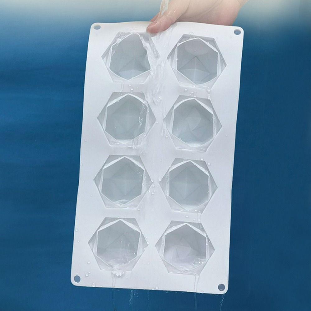 Preva Polygonal Cube DIY Craft Perlengkapan Pernikahan Cream Roti Cupcake Coklat 8rongga