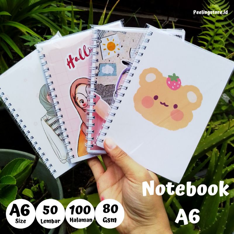 

VERSI 1 BUKU SPIRAL A6 SOFTCOVER ISI BOOKPAPER 80 GSM NOTEBOOK A6 RING