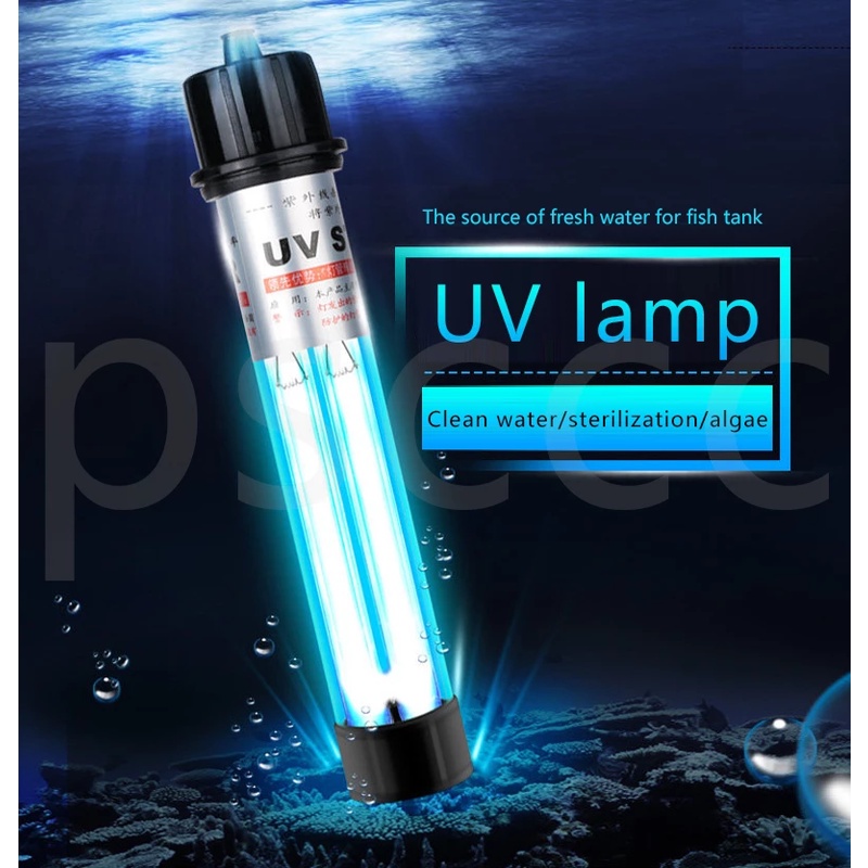 Lampu Yamano UV 5 Watt Anti Lumut Ultraviolet Germicidal Lamp Aquarium Aquascape 5w Ultra Violet Sterilizer Akuarium Kolam 5watt