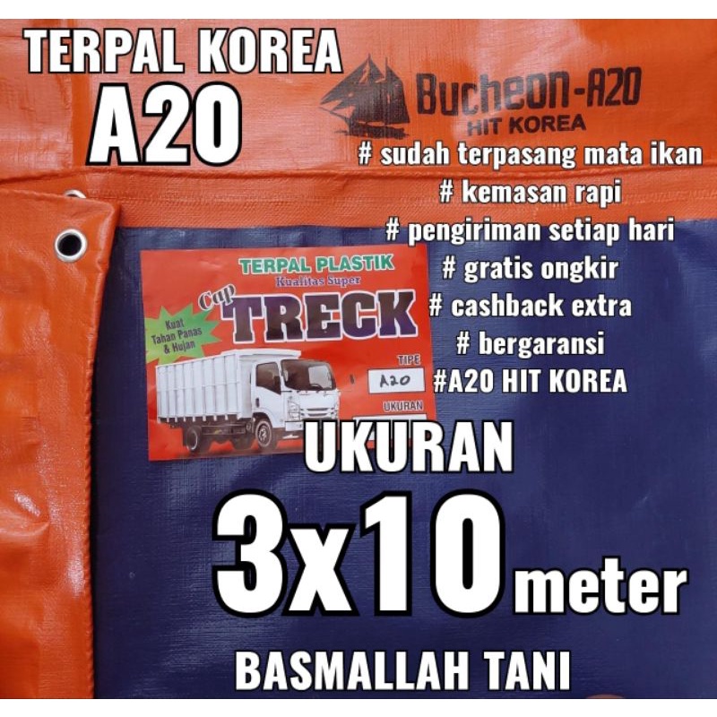 Terpal Korea A20 Ukuran 3x10 meter cap TRECK