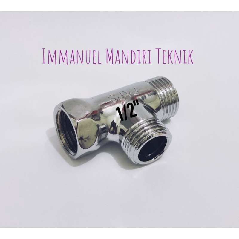 Sambungan Tee closet 1/2 / Tee shower 1/2 konektor / T sambungan