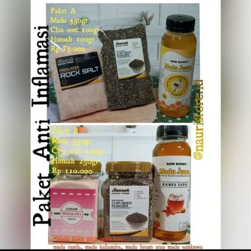 

Paket Madu, Chia seed, Himsalt