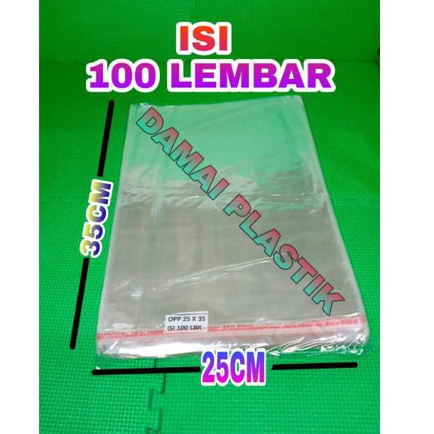 ㆅ Plastik Opp Lem Baju Isi:100pcs Plastik Baju UKURAN:25X35 opp kemasan Packing Baju bening plastik 