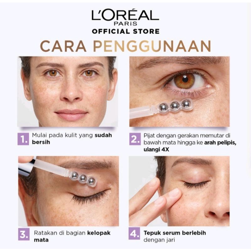 L'OREAL PARIS  TRIPLE ROLLER 2.5% HYALURON + CAFFEINE EYE SERUM