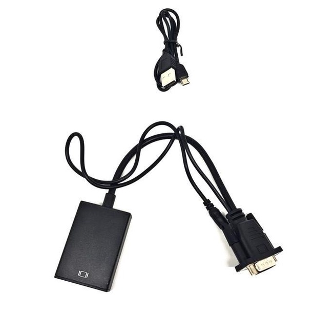 Converter VGA Male to HDMI Female With Micro USB Power & Audio / Kabel
