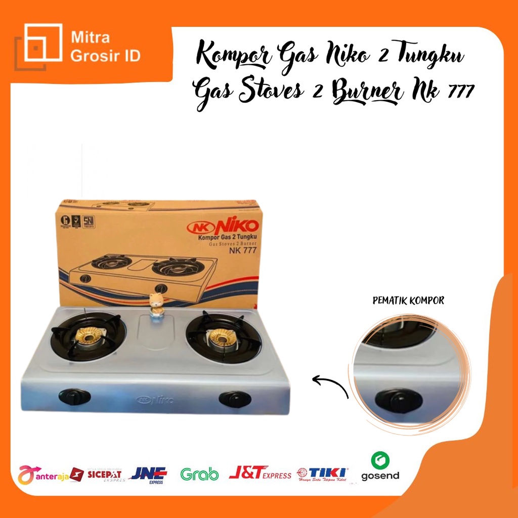 Kompor Gas NIKO 2 Tungku Gas Stoves 2 Burner NK 777