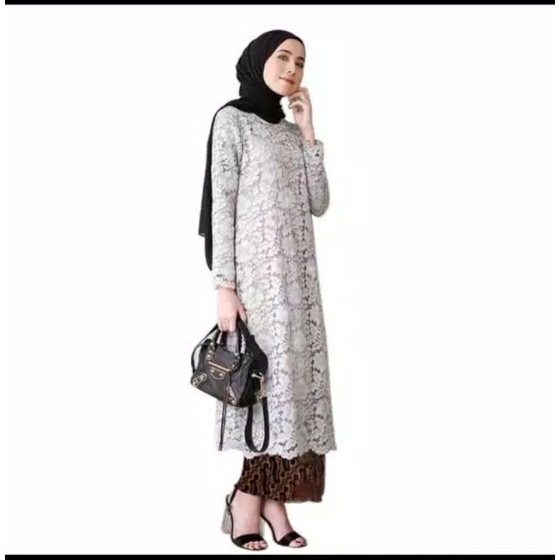 ATASAN KEBAYA BRUKAT TUNIK MODERN / ATASAN KEBAYA MODERN / BAJU KEBAYA TUNIK BRUKAT