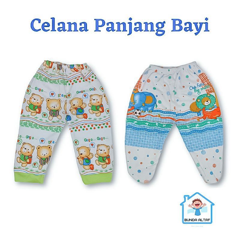 Celana Panjang Bayi Tutup Kaki dan Buka Kaki / Celana Bayi Newborn [ Bunda Altaf ]