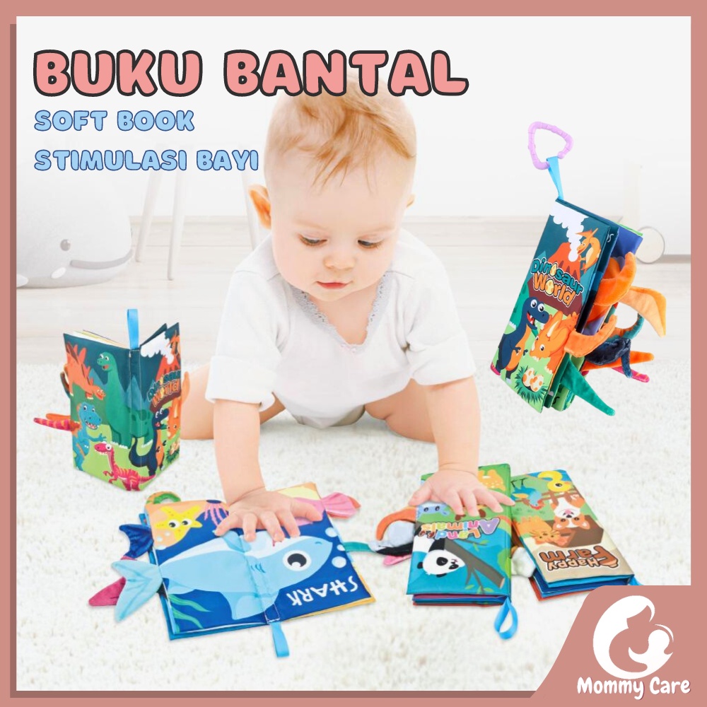 MOMMYCARE BUKU BANTAL EDUKATIF SOFT BOOK  BUKU CERITA MAINAN BAYI BAHAN KAIN MAINAN ALPHABET ANIMAL