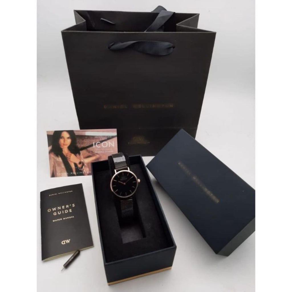 Promo Jam Tangan Wanita Paket Set Murah Elegan W102D Rantai Pasir D8509 Include Box & Baterai - Cod 