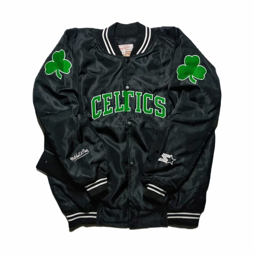 JAKET VARSITY JAKET CELTICS BOMBER PRIA WANITA VINTAGE STREET STYLE FULL BORDIR