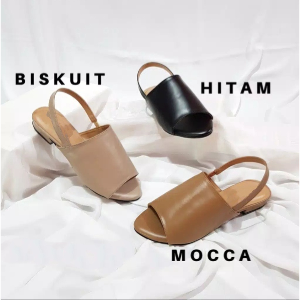AYSAN shoes ~ Sandal Selop Tali Wanita MELLIA  Hak Pendek 2,5 cm Big Size (ZN-203)
