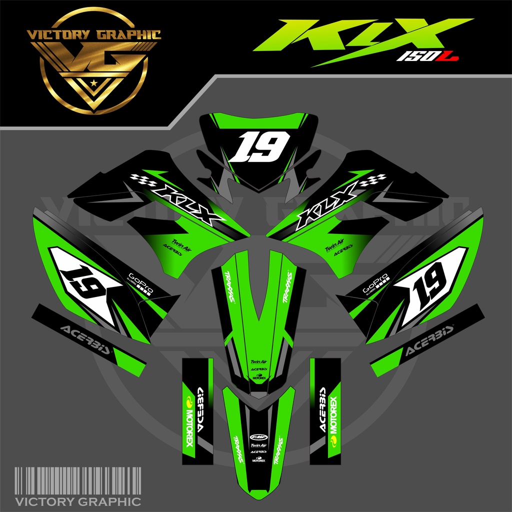 Decal Klx lama Sticker Klx 150 Decal Klx 150 Old Stiker Klx Full Body dtracker 150