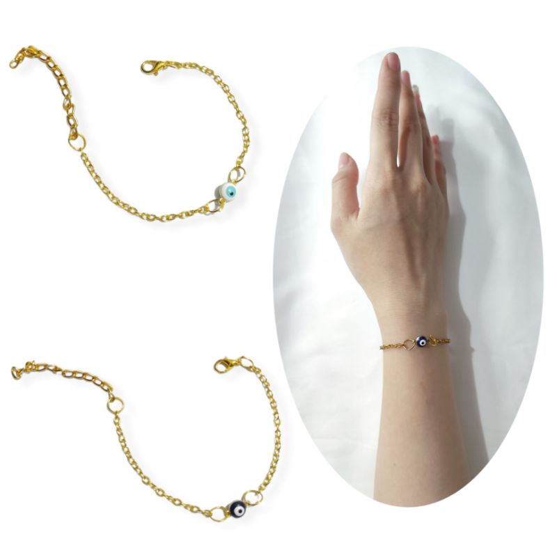 Gelang Rantai Liontin Devil Eye Korean Bracelet
