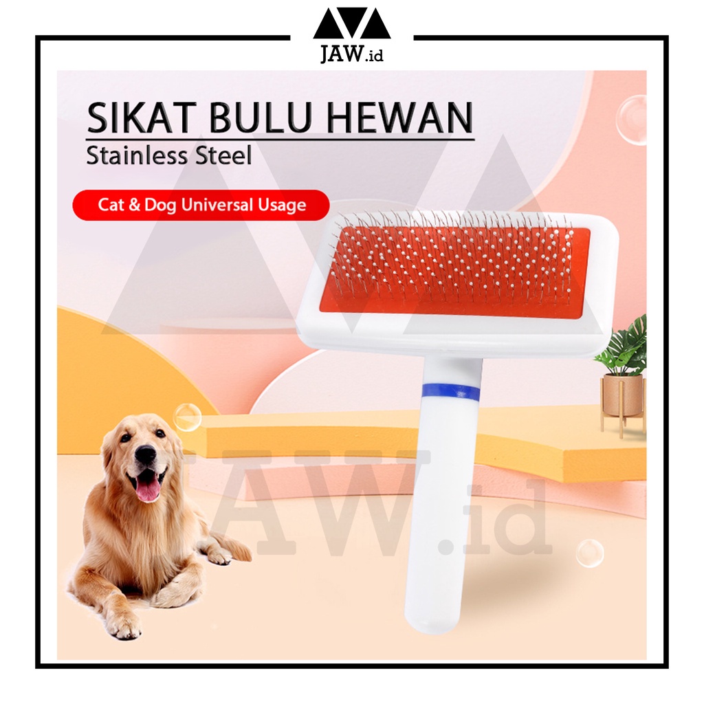 JAW.id Sisir Kawat Grooming/Sikat Kucing Anjing/ Perawatan Rambut