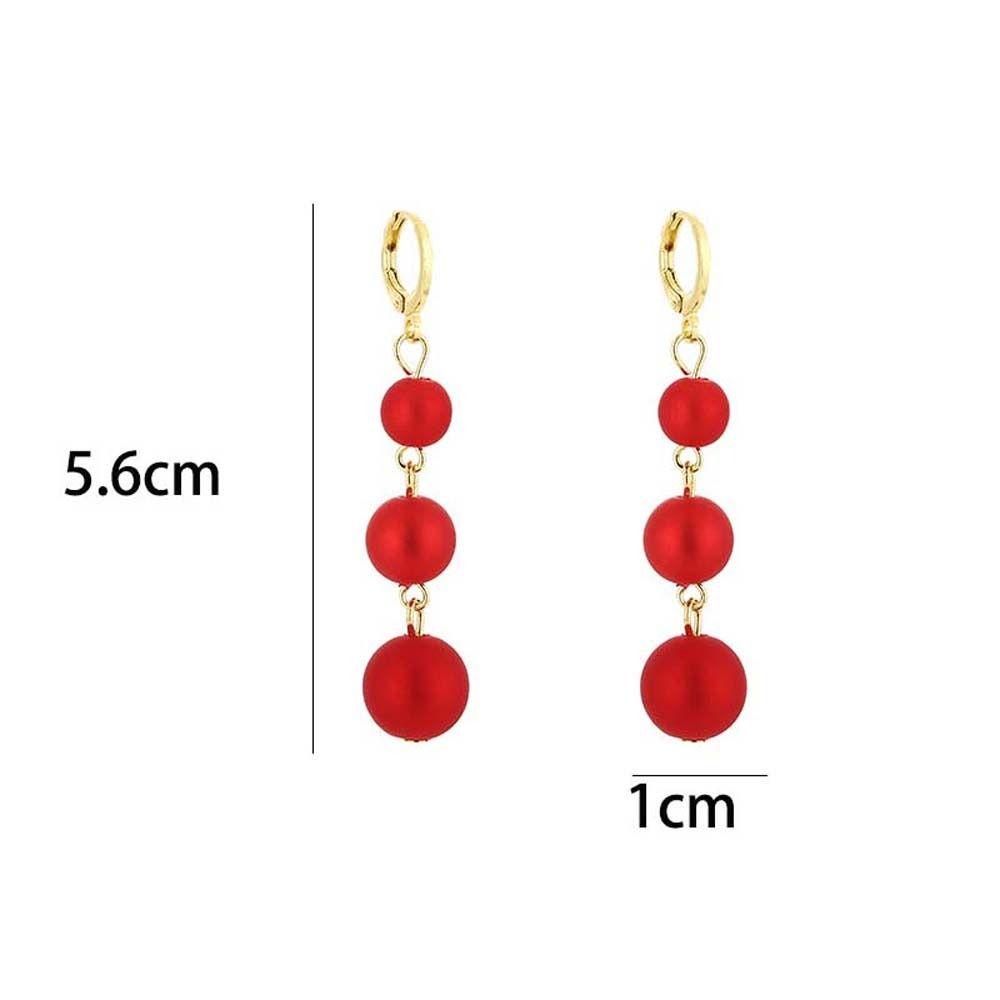 Mxbeauty Anting Tahun Baru Cina Gadis Drop Earrings Lentera Perhiasan Aksesoris Jumbai Panjang Anting Perhiasan Tahun Baru Giwang Telinga Cina