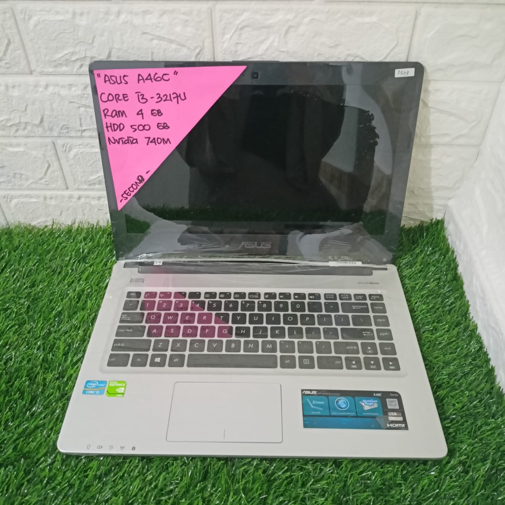 ASUS A46C CORE I3-3217U RAM 4 GB HDD 500 GB NVIDIA 740M 14 INCH