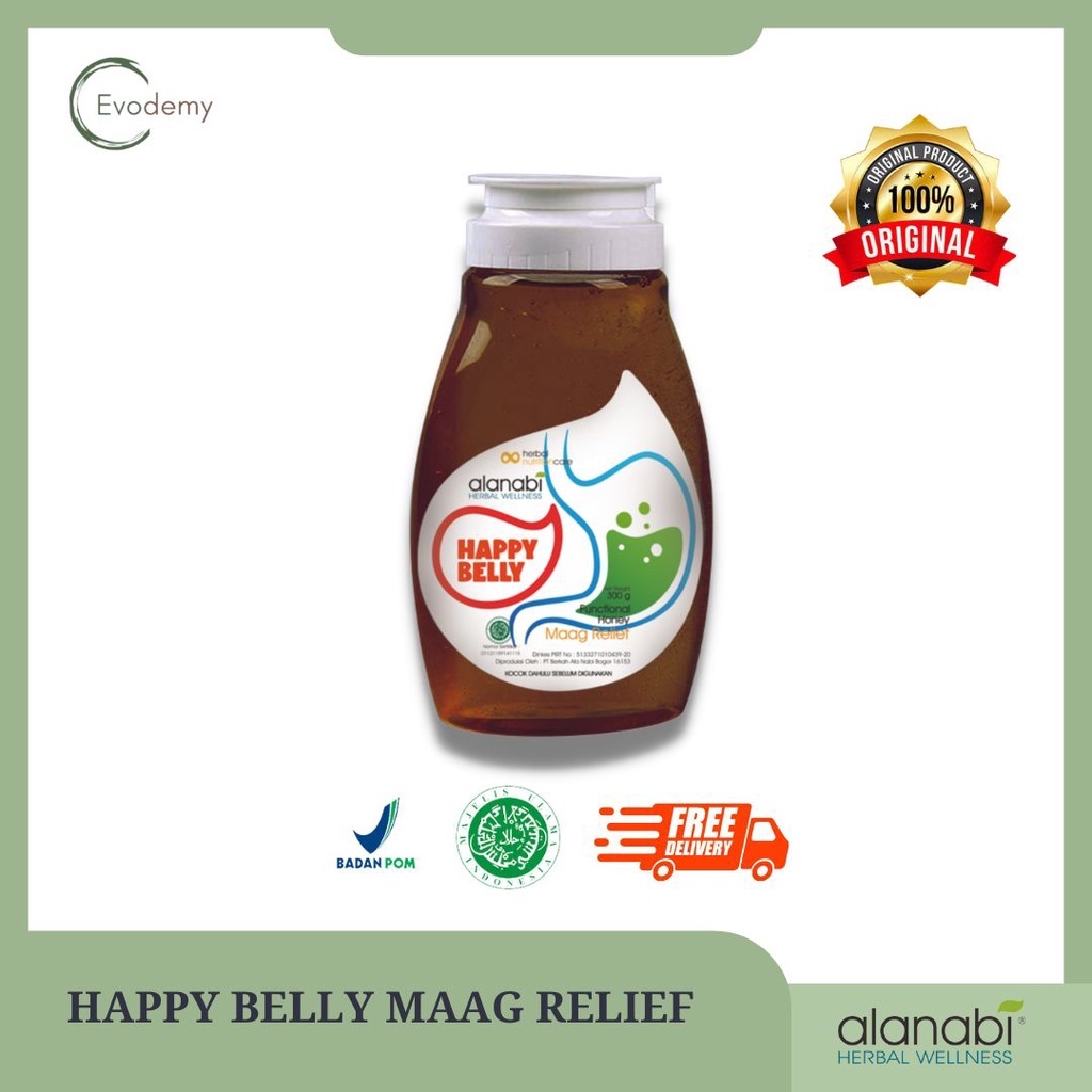 

ALANABI Happy Belly Functional Honey for Maag Relief / Madu Herbal Alanabi / Madu Kesehatan Meringankan Gejala Sakit Maag