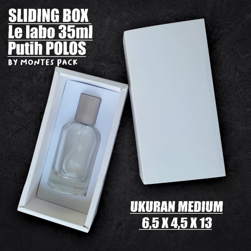 

SLIDING BOX PUTIH / LE LABO 30ml / 13X6,5X4,5 / Sliding Box parfum Polos / Box souvenir