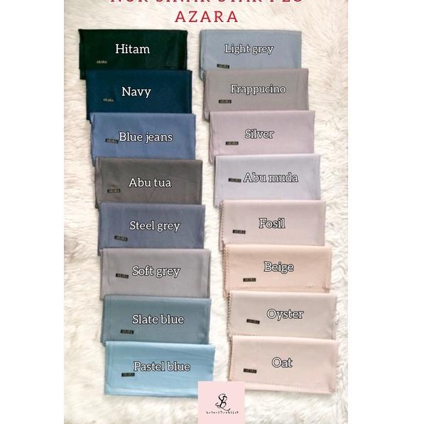 Hijab Pesta NUR SINAR SHINAR SYARI LC Azara Hijab Segiempat Polos Luxury Premium Glitter Glowing ‣ M