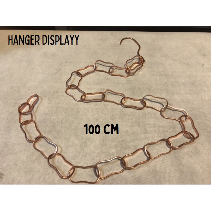 Hanger Rantai Besi Warna Emas / Display Gantungan Hanger Rantai / Hanger Baju Besi Gold