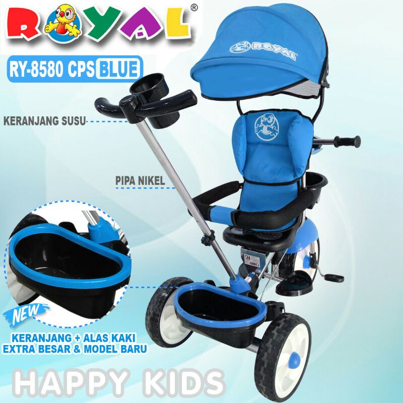 ROYAL SEPEDA STROLLER ANAK TIPE 8580 Kursi Bisa Putar
