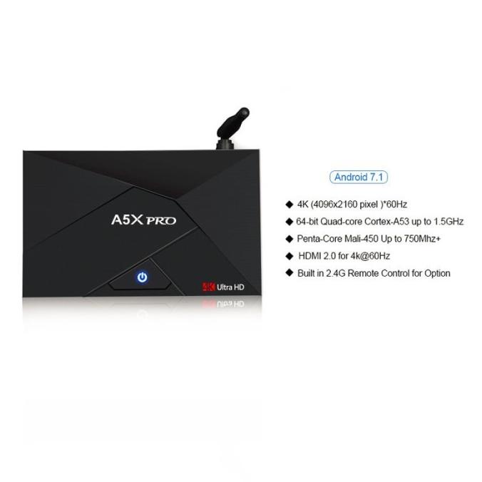 [Promo] Android Tv Box A5X Pro 2Gb 16Gb Android 7.1 Nougat Rockchip Rk3328