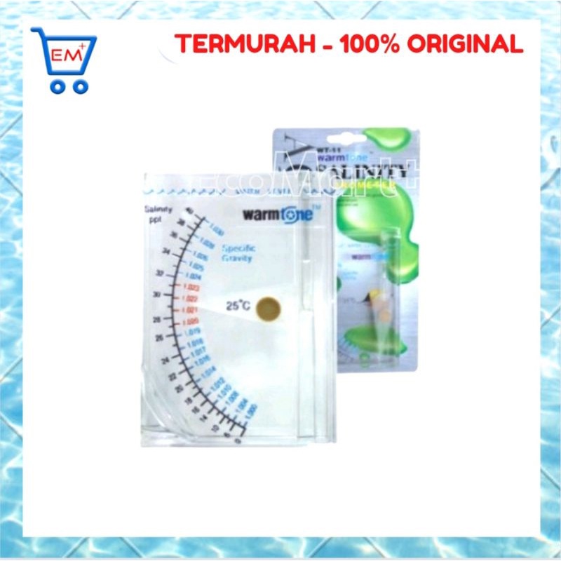 Salinity Hydrometer Salt Water Salinity Meter Warmtone Wt-11 Pengukur Kadar Garam Alat Asin Laut