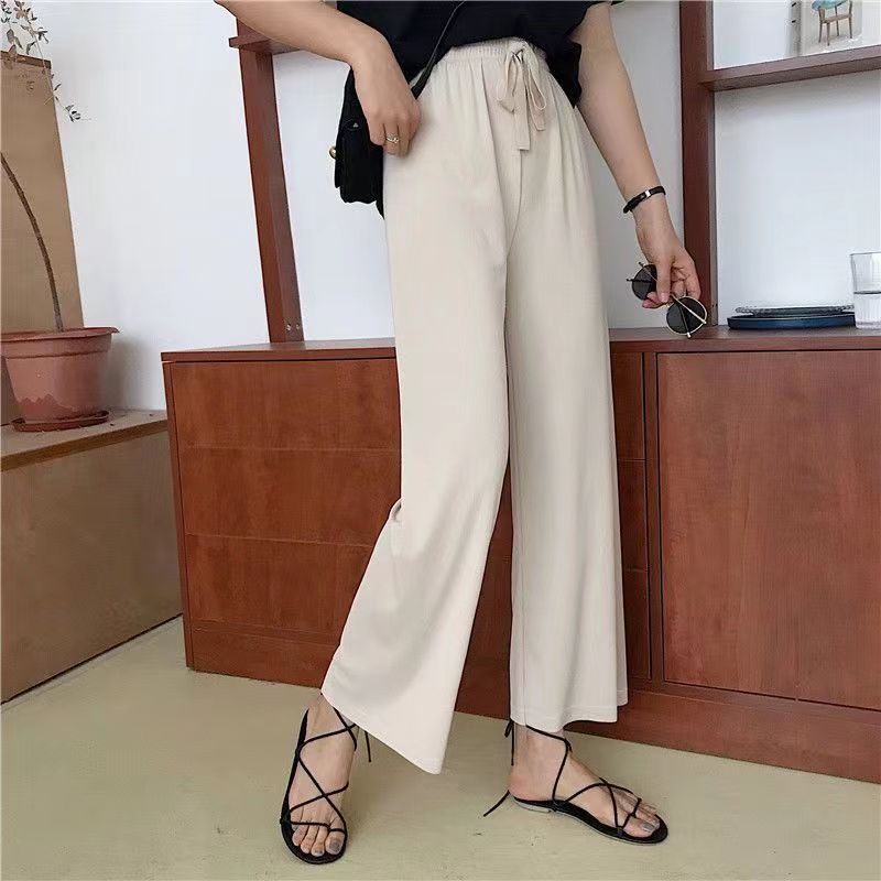 Kulot  Celana panjang wanita tie die Highwaist celana santai wanita panjang