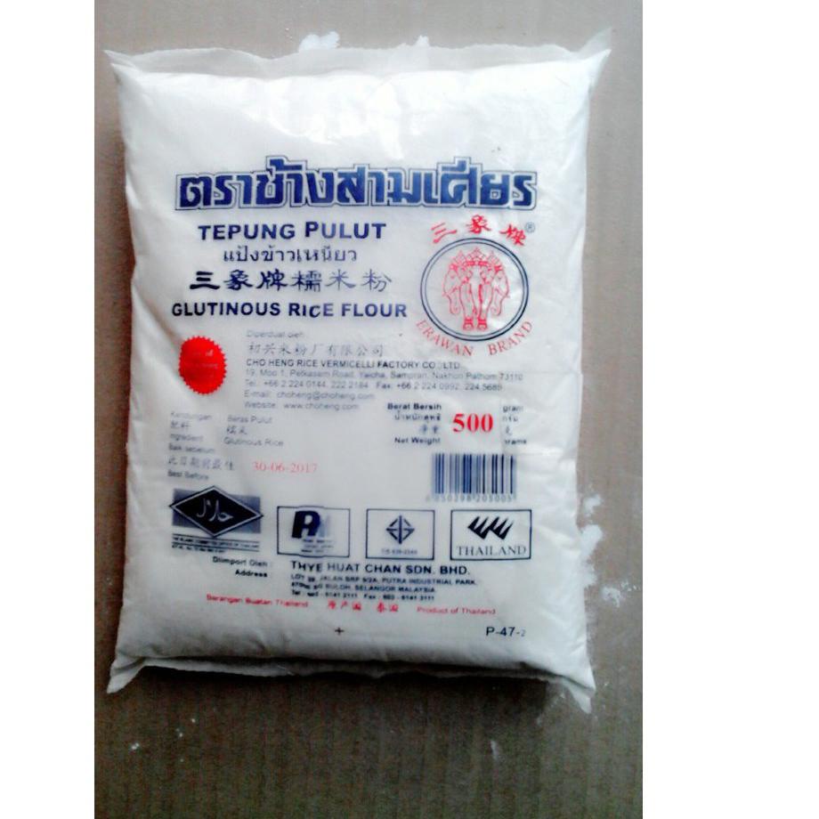

Grosiran Murah Tepung Ketan Pulut Erawan ( Thailand ) 500Gr