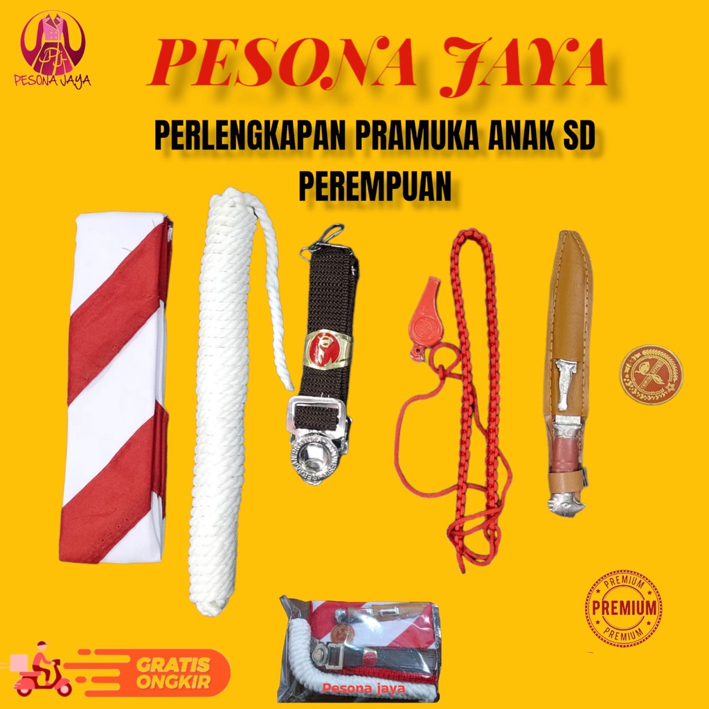 Perlengkapan Pramuka SD Perempuan Peralatan Pramuka Penggalang Perempuan