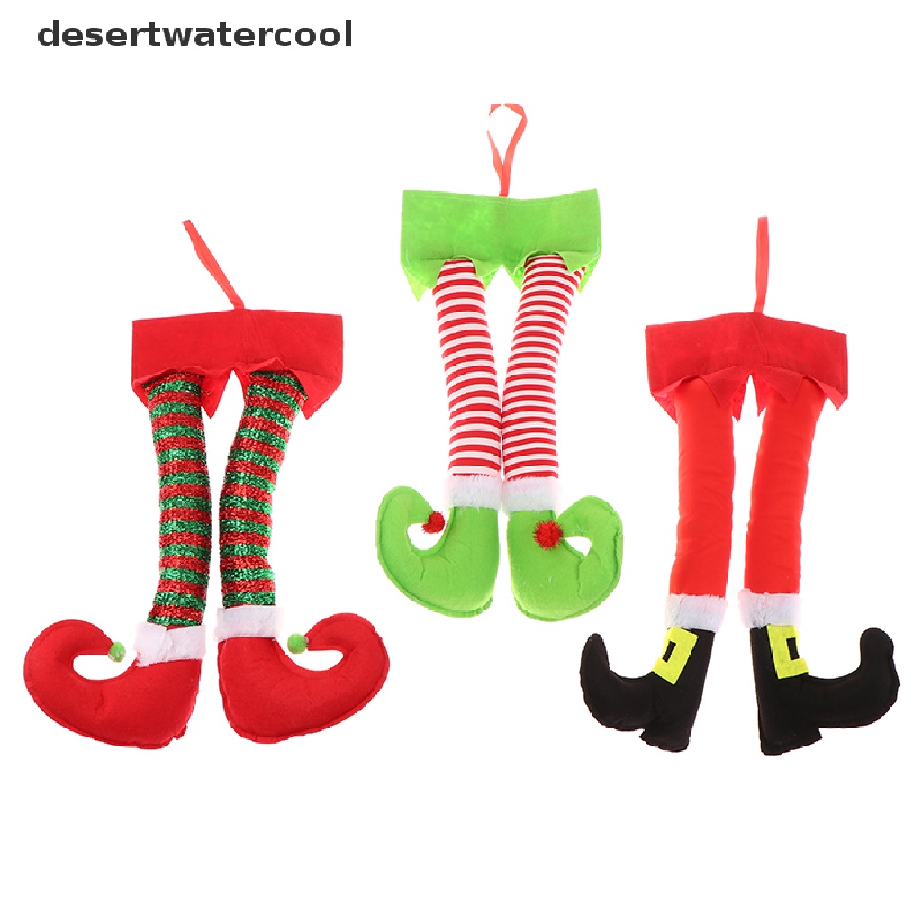 Deid Ornamen Kaki Elf Santa Claus Natal Untuk Dekorasi Mobil
