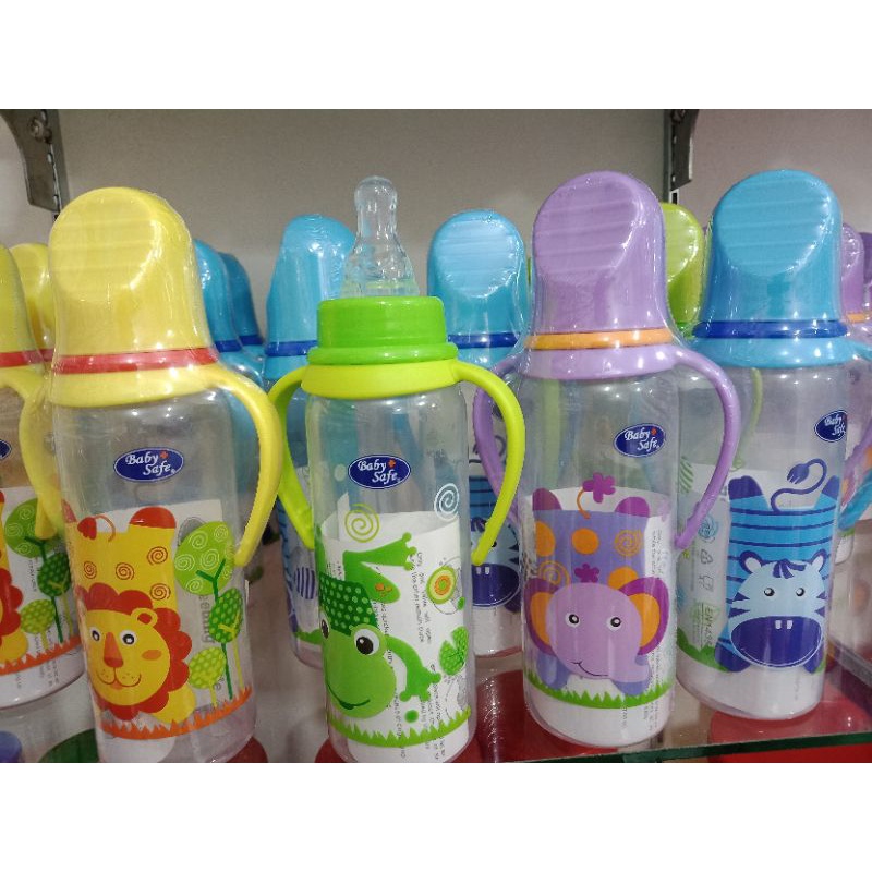 Paket Botol Susu Lengkap/Botol+Nipple+Sedotan+Pegangan Botol Baby Safe 250Ml