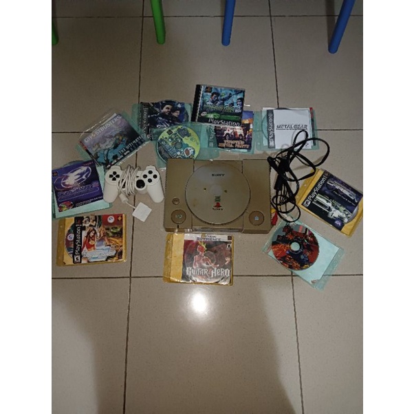 Paket PS1 Playstation 1 FAT Second Bonus Kaset Kopab Mulus