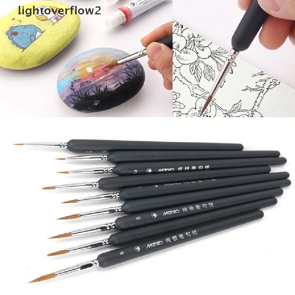 (lightoverflow2) 9pcs / set Kuas Lukis Cat Air / Minyak / Akrilik  (ID) Buku Novel Dewasa Dalam Bahasa Mandarin