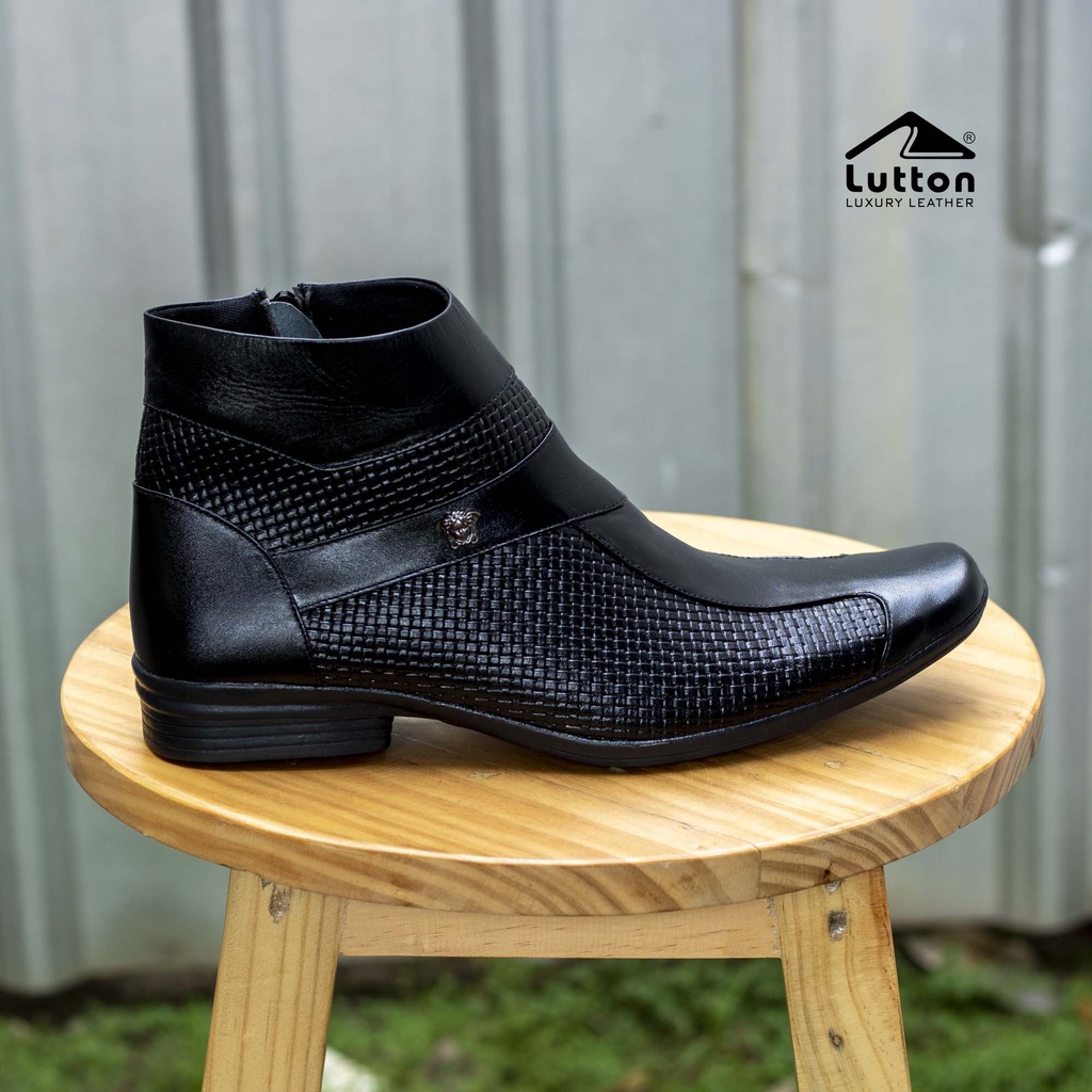 Lutton 39-43 Sepatu Boot PDH Kulit Asli BT 505