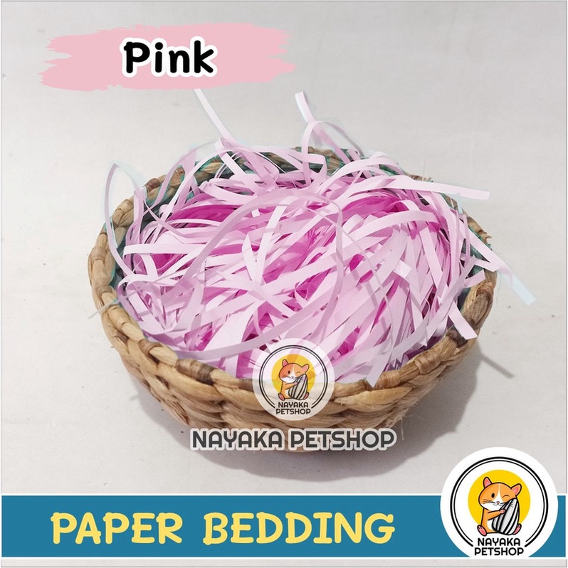 Paper Bedding 100 gr Dekorasi Kandang Alas Kandang Hamster Serutan Kertas Serut Cacah Sarang Hewan Bukan Serbuk Kayu