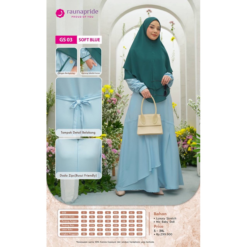 Rauna RGS GS 03 Gamis Syari Set / Rauna Terbaru 2022 / Fashion Muslim