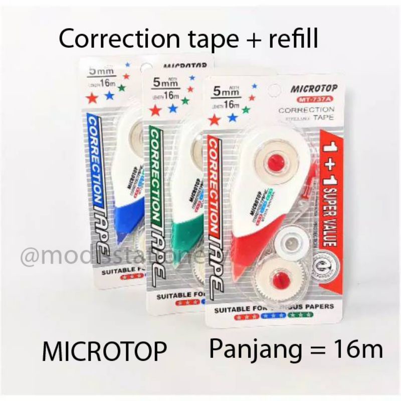 

correction tape microtop + Refill 16 m tipex