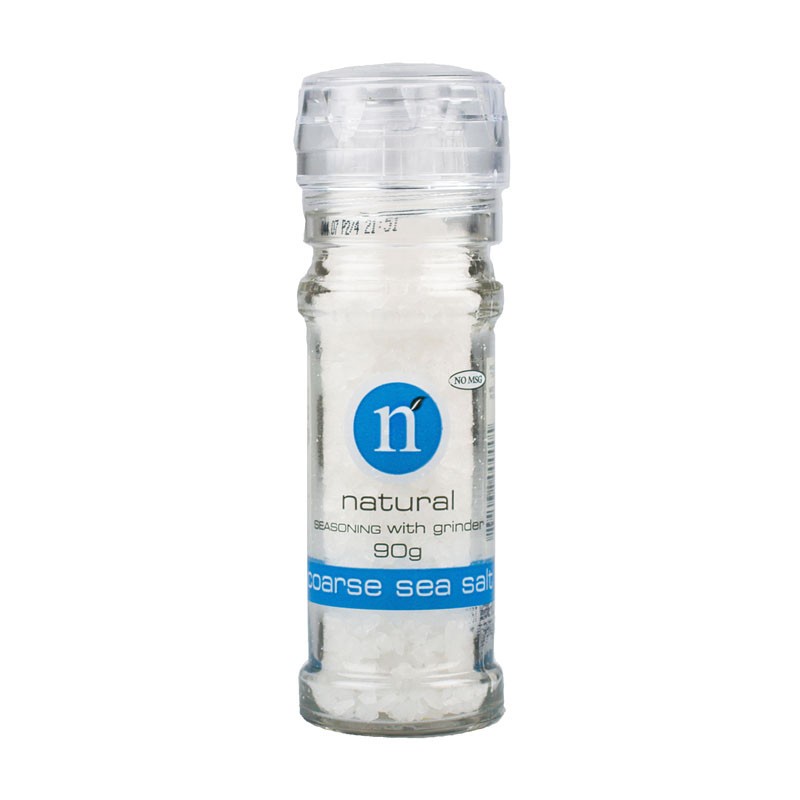 

Natura Natural Coarse Sea Salt Grinder Garam Laut Kasar Murni Dalam Gilingan Kaca