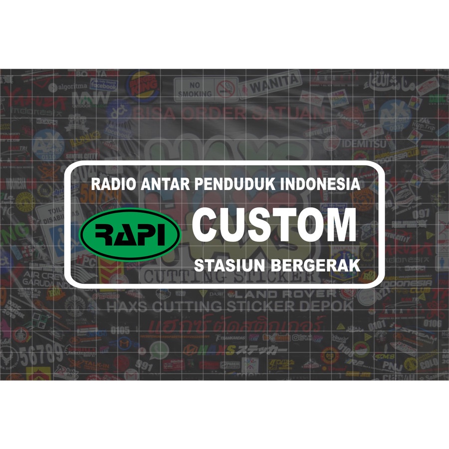 Cutting Sticker Custom RAPI Stasiun Bergerak Ukuran 10 Cm Untuk Mobil