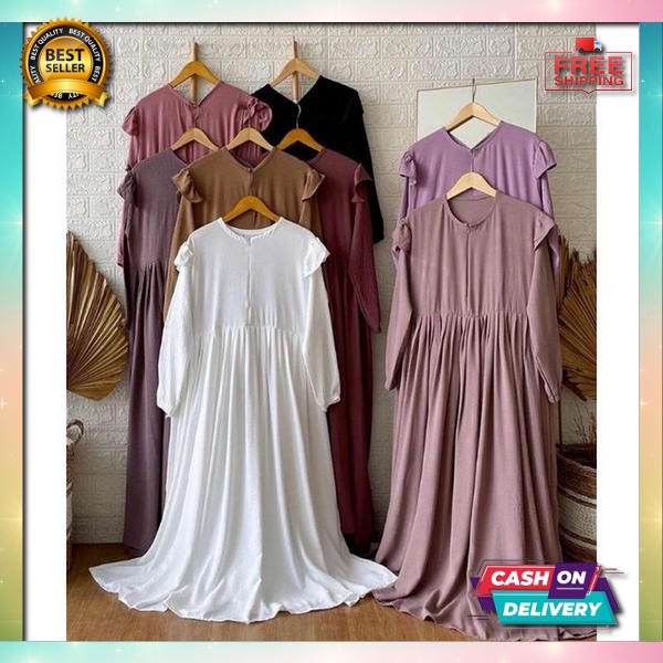Gsmis Cewek Kekinian Import Premium Dres Muslimah Sari Fashion Muslim Terbaru 2023 Drees Wanita Leba