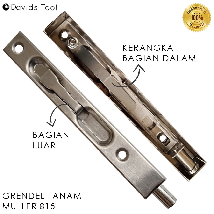 Grendel Pintu Tanam Panjang Gerendel Kupu Tarung Stainless Slot Pengunci 12 Inch Muller
