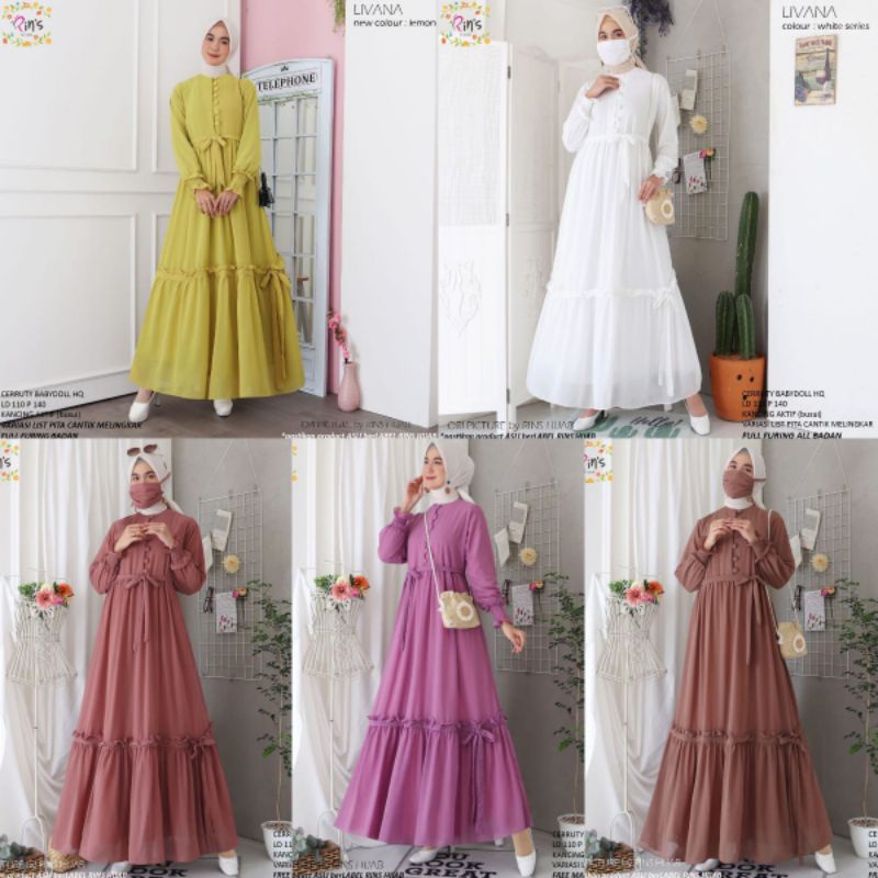100% ORI Livana dress by Rin's / Ld 110 Pb 140