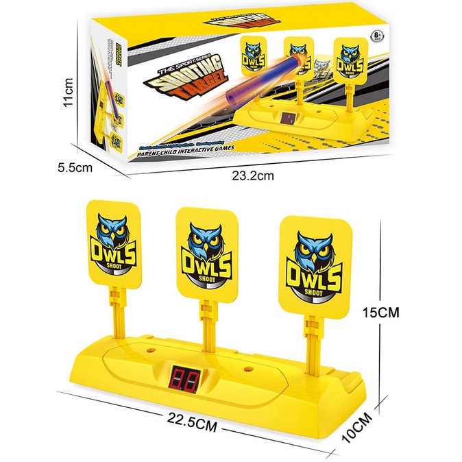 Owl Shoot Mainan Target Nerf with Score Board papan nilai