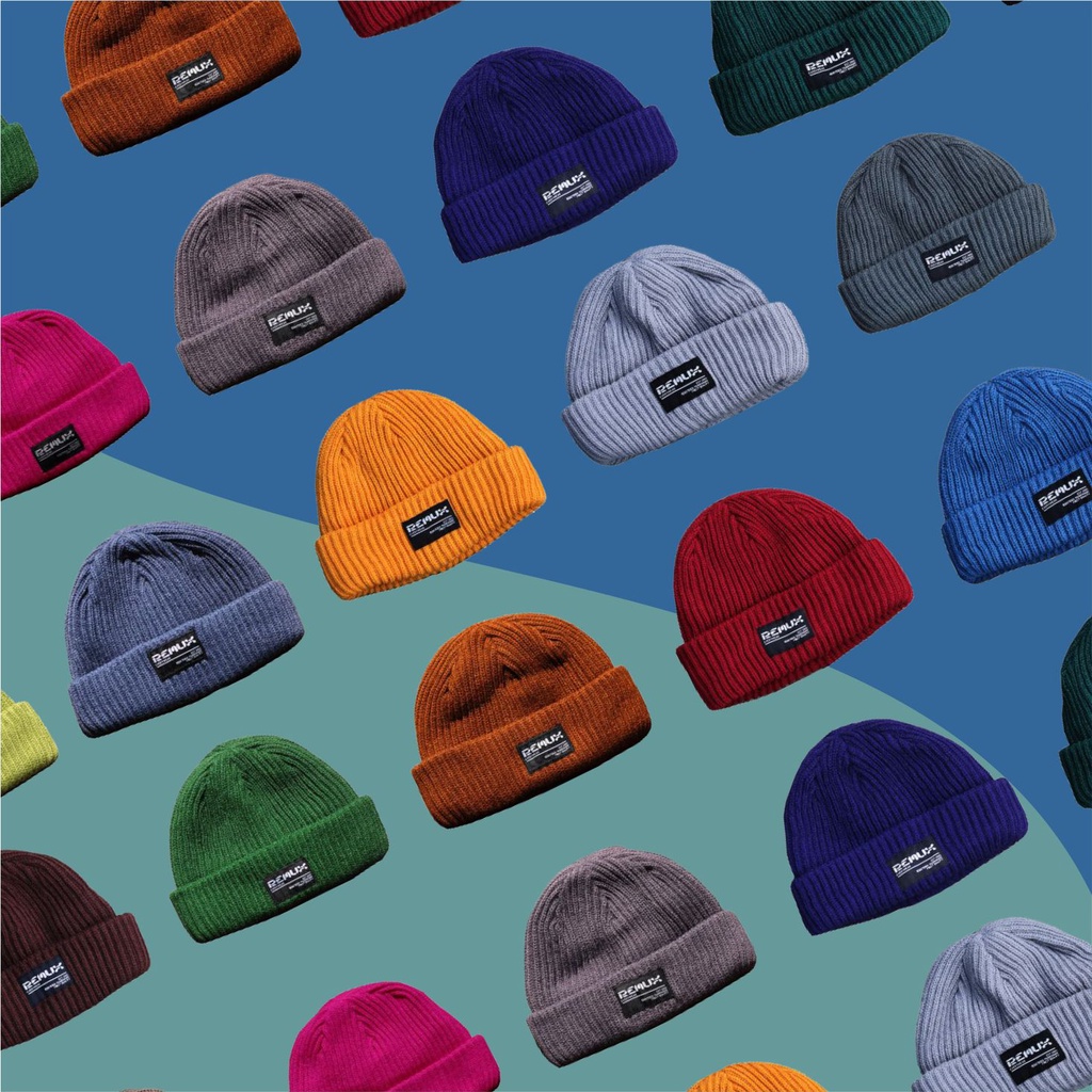 Topi Kupluk Rajut Beanie Hat Premium Distro Quality Double Tebal pria Wanita Dewasa Remux